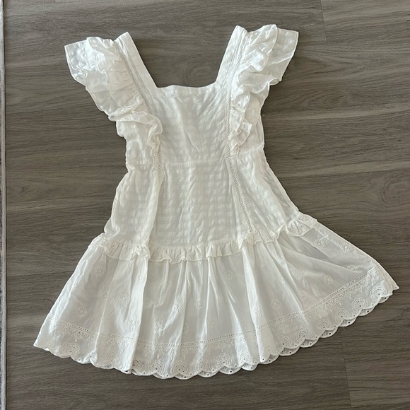 A loves a White Girly Ruffled Tiered Mini dress size medium - Picture 1 of 9
